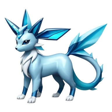 Futuristic Modern Cobalion-Suicune-Vaporeon-Glaceon-fakemon-hybrid sticker