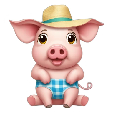 cute-pig-on-vacation sticker