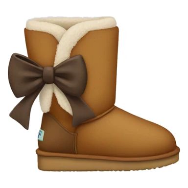 Uggs with a bow sticker