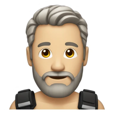 bearded white man with tattoo on his arm sticker