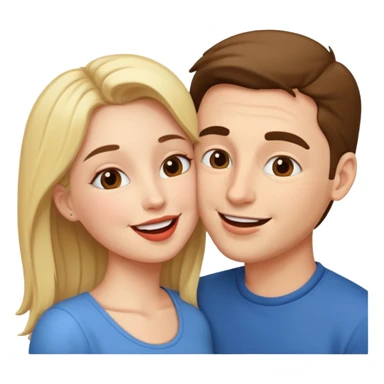 Couple kissing sticker