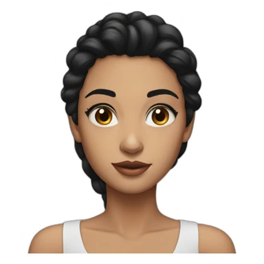 irina beautiful girl black hair sticker