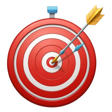a target with an arrow sticker