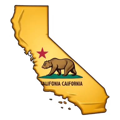 State Shape of California  sticker