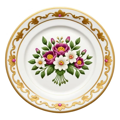 colorful wedding dinner plate sticker