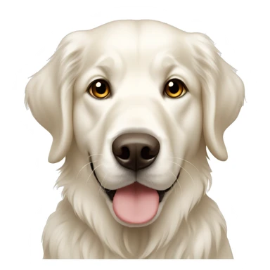 White golden retriever with brown eyes sticker