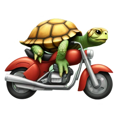 Tortoise on a motorbike  sticker