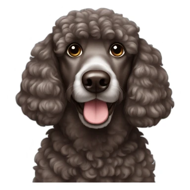 Chocolate and grey poodles sticker