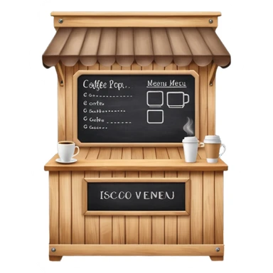 Coffee pop up stand booth front sticker