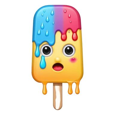 half bitten popsicle with eyes sticker