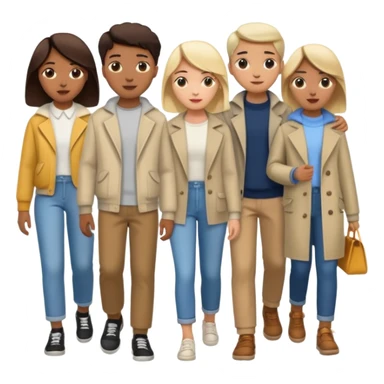 street with many people random walking sticker