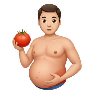 tomato pregnant man sticker