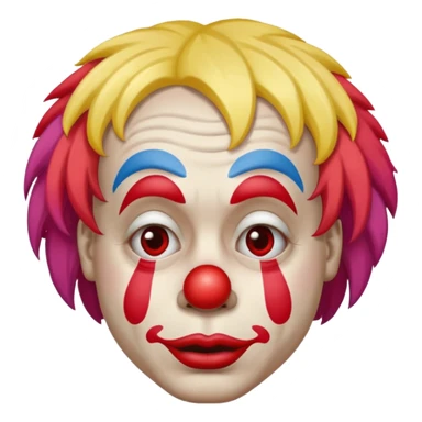 Sad clown emoji sticker