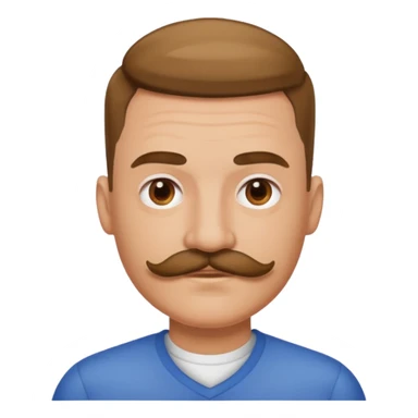 Skin fade hair with mustache  sticker