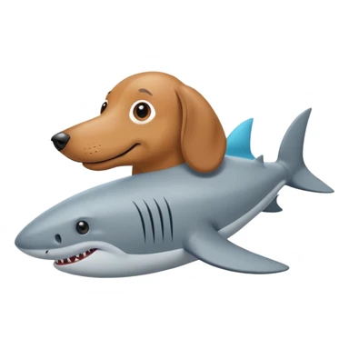 Weiner dog mix with a shark sticker