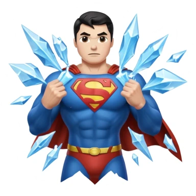 Superman vs ice sticker