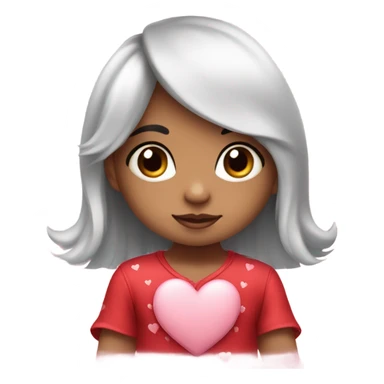 Valentine’s Day baby with black hair sticker