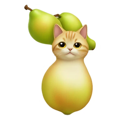 Cat that looks like a pear sticker