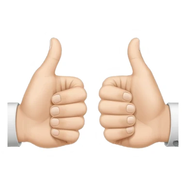 Thumbs up and down combined sticker