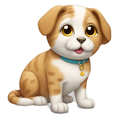 cat mixed with dog sticker