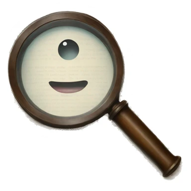 vintage book with magnifying glass sticker