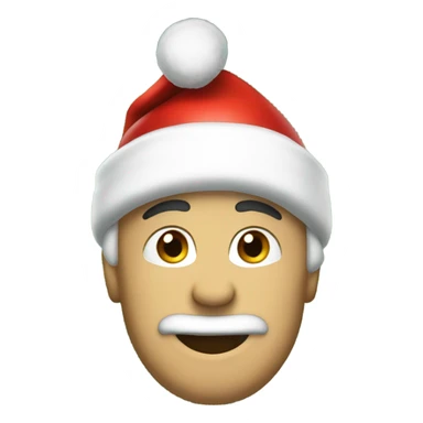 Me wearing a santa hat saying merry christmas sticker