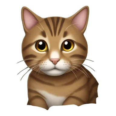 Brown tabby cat in igloo sticker