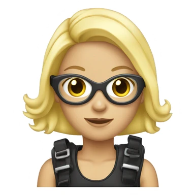 Scuba Girl Blonde sticker