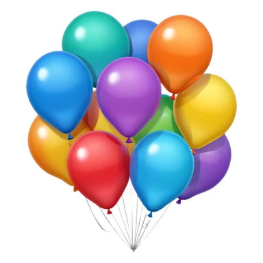 cluster of oversized balloons sticker