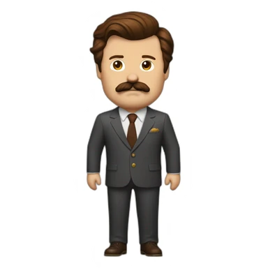Ron-swanson-suit sticker