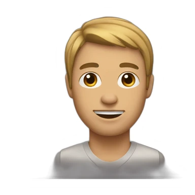 man with bangs to the left sticker