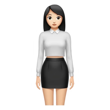 plain isolated black mini pencil skirt sticker