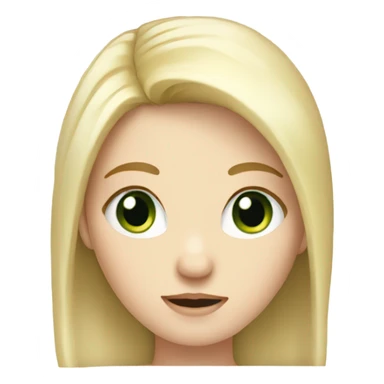 Pretty girl with green eyes,pale skin and blonde hair scratching her head  sticker