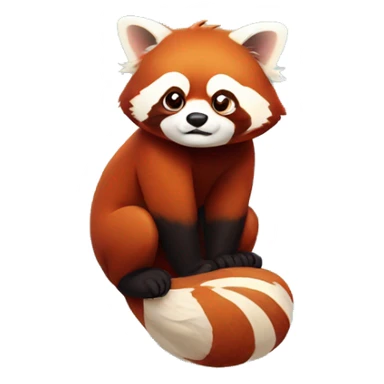 Red panda pouting  sticker