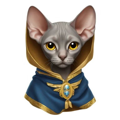 Pimp sphinx cat with a royal cloak  sticker