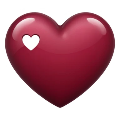 Burgundy Heart sticker