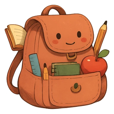 bitte etwas, was die schule repräsentiert und es soll cute sein ohne hintergrund sticker