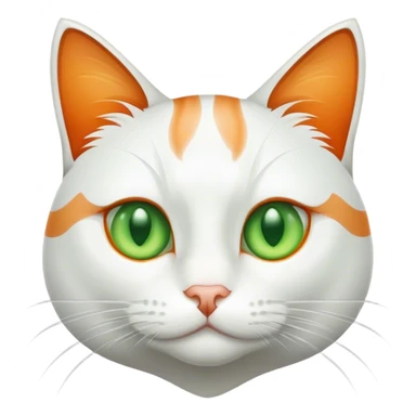 Gatto bianco e arancione con occhi verdi sticker
