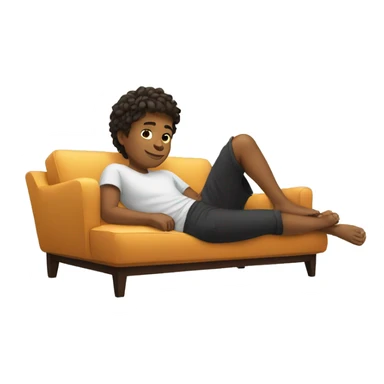Lounging boy  sticker
