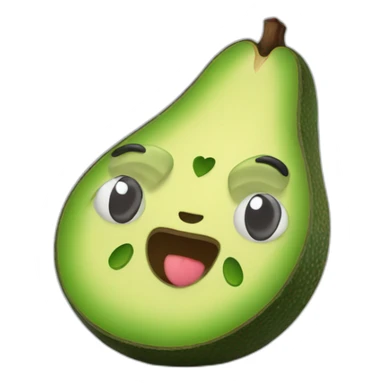 avocado character with heart eyes sticker
