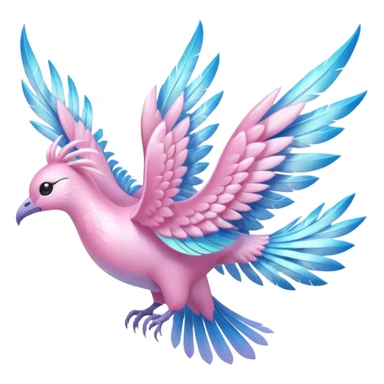 Shiny pastel feathery tropical exotic shimmering silky smooth soft flurry Diancie-Palkia-Amaura-Aurorus-aesthetic-fusion sticker