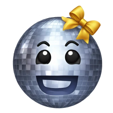 disco ball with bow sticker