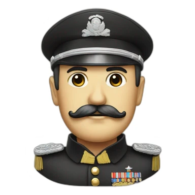 Famous dictator with mustache sticker