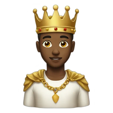 White young king sticker