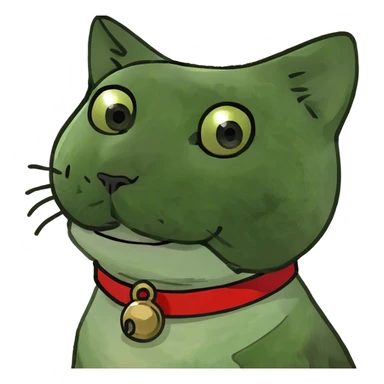 Gato blanco con machas negras  sticker