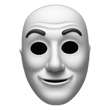 a mask of charles chaplin sticker