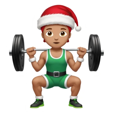 christmas weightlifting
 sticker