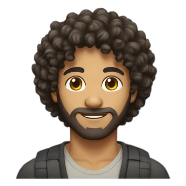 face of a afghani curly hair dude sticker