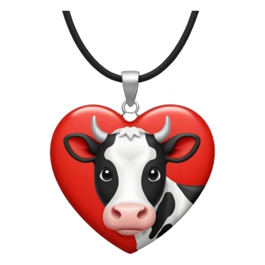 i need combination of this two emojis for making a neckless ❤️🐮  sticker