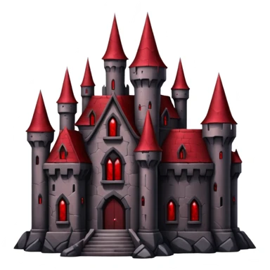Dark Vampire Castle with the colors dark red and black, the castle should have dark red eys in the stones sticker